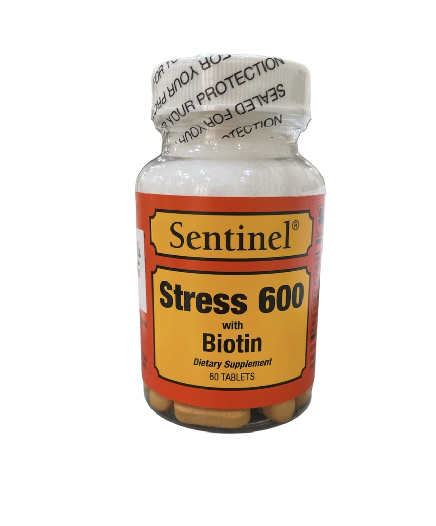 Sentinel Stress 600 with Biotin 60 Tablets | Pharmacy and More