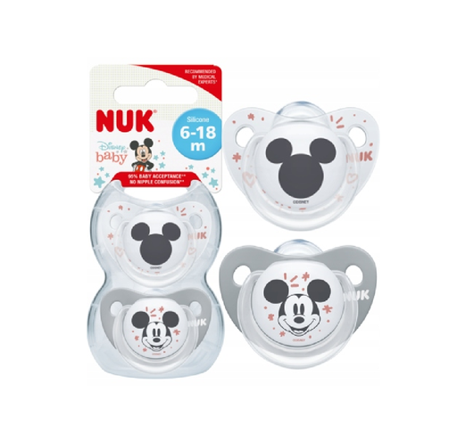 [128083] Nuk Pacifier S2 Mickey 2 Box 6-12Month