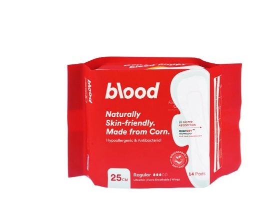 [128093] Blood Sanitary Pad -25CM 14s