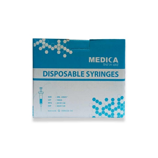 Medica Syringe W/Needle 24g 100pc