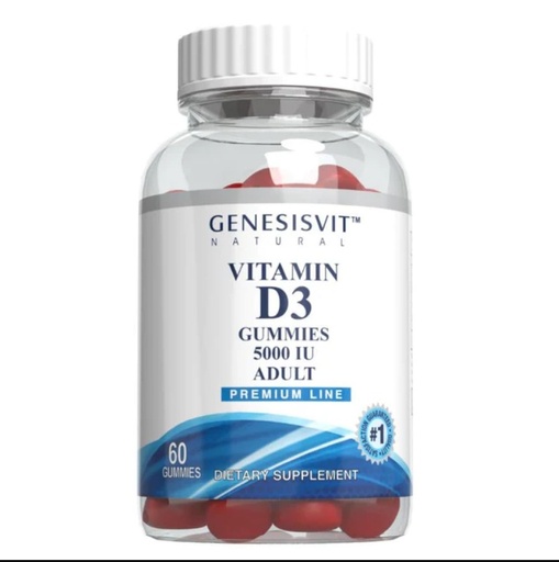 [128184] Genesisvit Vitamin D3 Gummies 5000 Iu Adult 60PC
