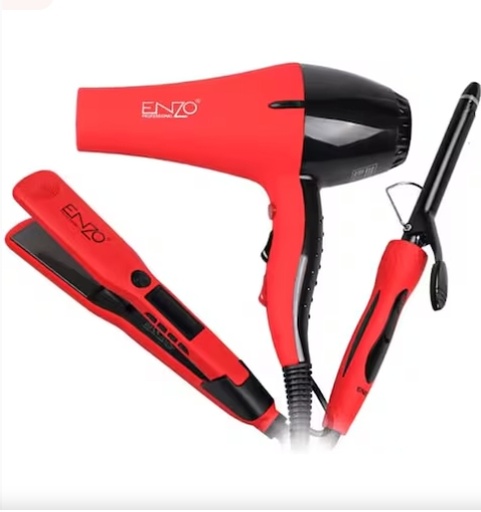 [128940] Enzo Hair Dryer+Straightener+Curler