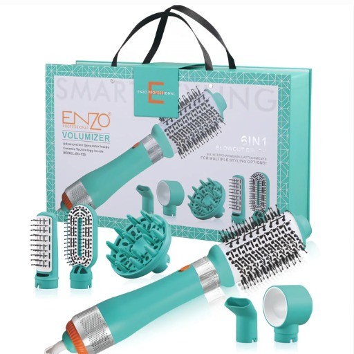 [128945] Enzo Hair Dryer Brush 6-in-1