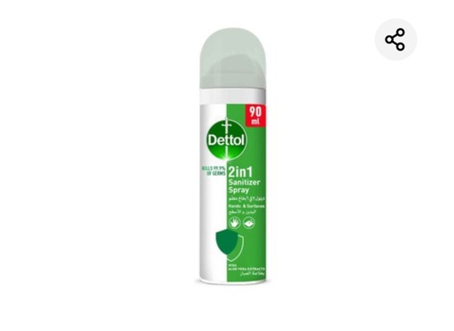 [15673] Dettol Sanitizer Spray 2In1 90Ml