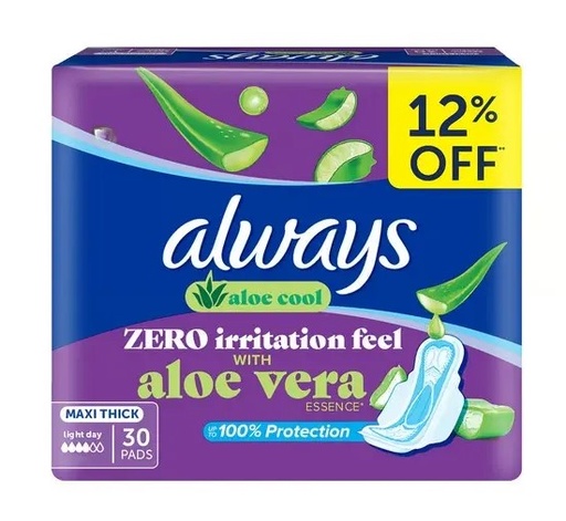 [15756] Always Maxi Aloe Vera Cool 30 Pads