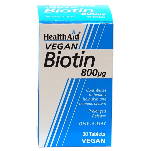 [2721] هيلث أيد بيوتين فيتامين ب 7 أقراص- 800 ميكروجرام 30 قرص