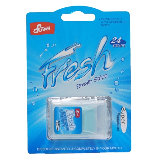 [2917] Fuwei Fresh Breath Strips Pepper Mint24'S-