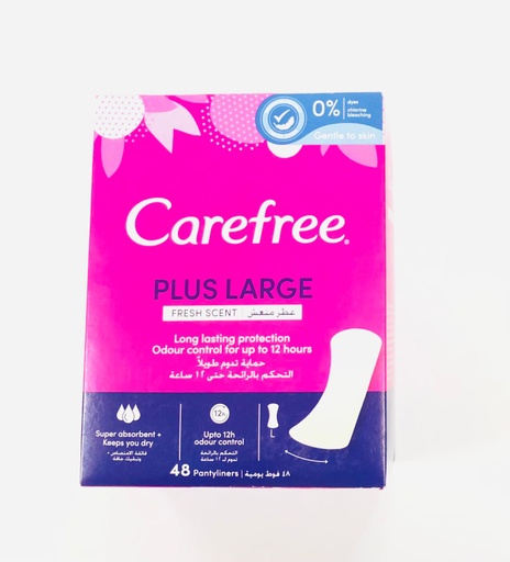 [3344] Carefree Daily Large Fresh Scent Pantyliners 48 Pc