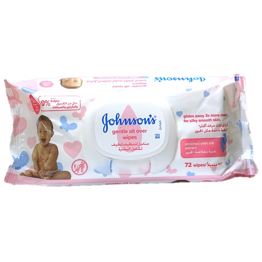 [3384] J&amp;J BABY GENTLE ALL OVER CLEANSING WIPES 72'S