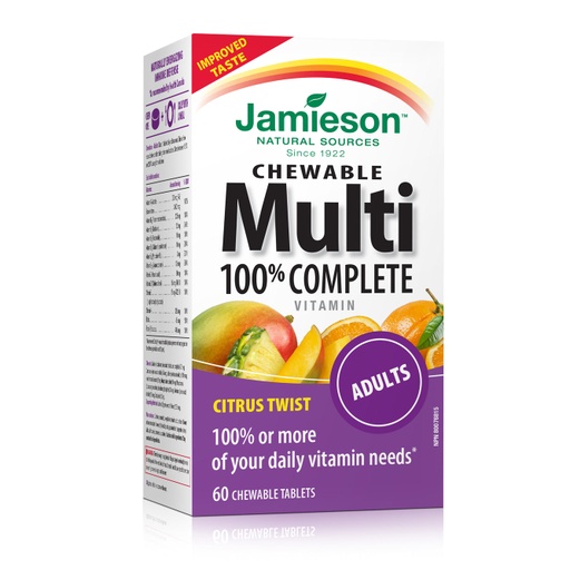 [37667] Jamieson Chewable Multi 100% Complete Citrus Twist 60S