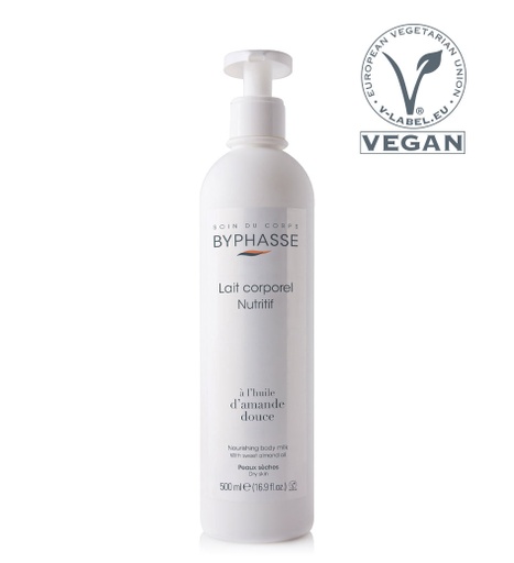 [38052] BYPHASSE Nourishing body milk almond oil extract dry skin (pump) - 500ml