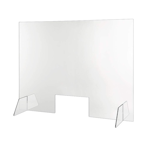 [38377] Sneeze Guard Barrier Tran Material W600Mm H750Mm Cutting Out H200X270Mm