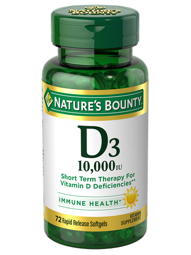 [38461] nature's bounty Vitamin D3-10,000 Softgels 72'S
