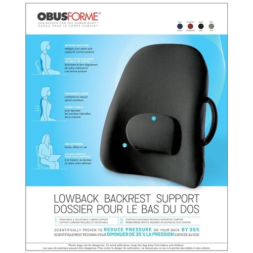 [39811] Obusforme Lowback Backrest Back