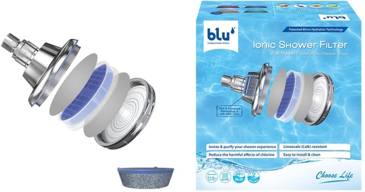 [39932] Blu Ionic Power Filter Heavy Duty Shower Hanger