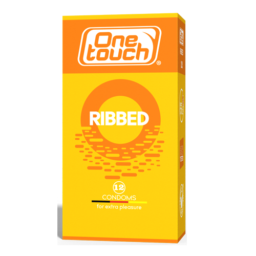 [40161] ONE TOUCH RIBBED CONDOMS 12'S @