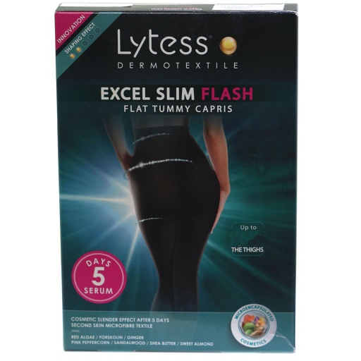 [40371] Lytess Capris Excel Slim Flash Black L/Xl 500111