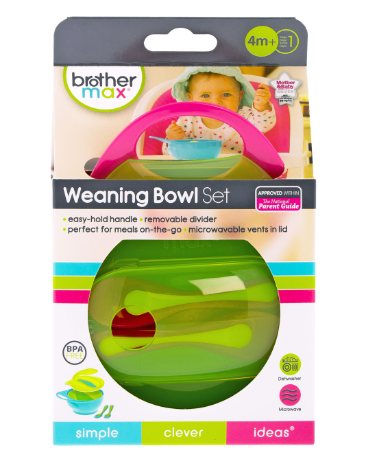 [40567] BROTHER MAX EASY HOLD WEANING BOWL SET BM 304PG