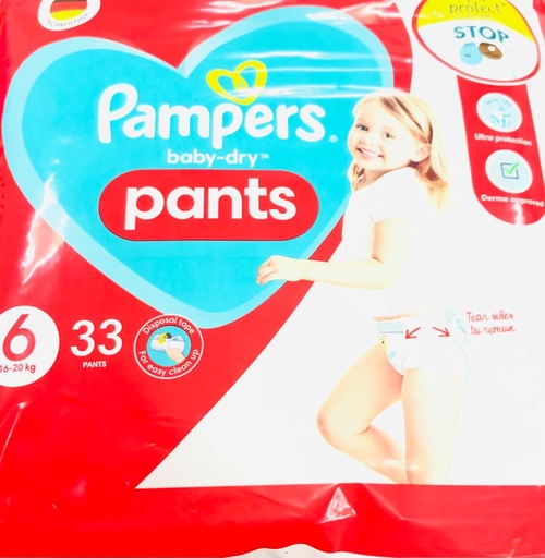 [42403] PAMPERS 6 DRY PANTS 33'S
