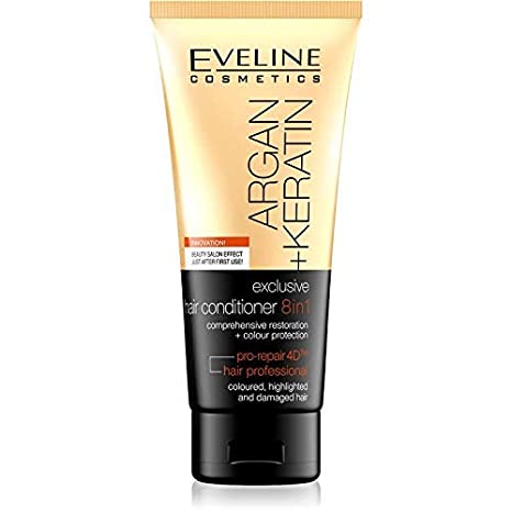 [42710] Eveline Argan &amp; Keratin Exclusive 8 In 1 Hair Conditioner 200Ml