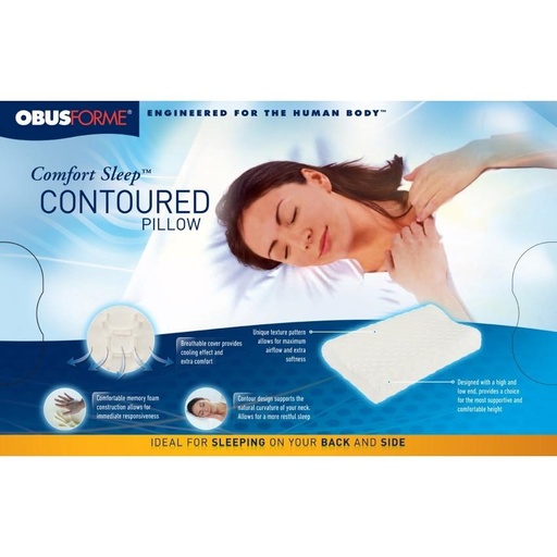 [42934] OBUSFORME COMFORT SLEEP CONTOURED PILLOW