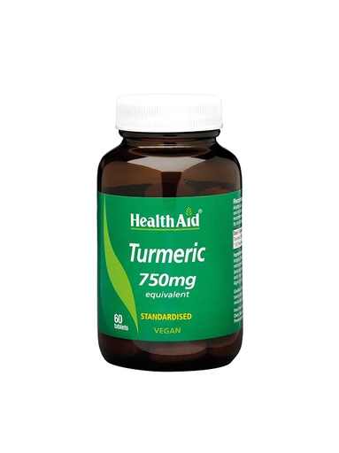 [42953] HealthAid Turmeric 750Mg Vegan Tab 60'S