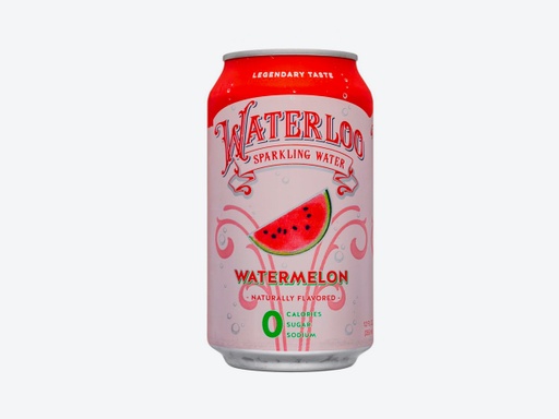 [44104] Waterloo Sparkling Water Everyday 12oz Cans  WATERMELON