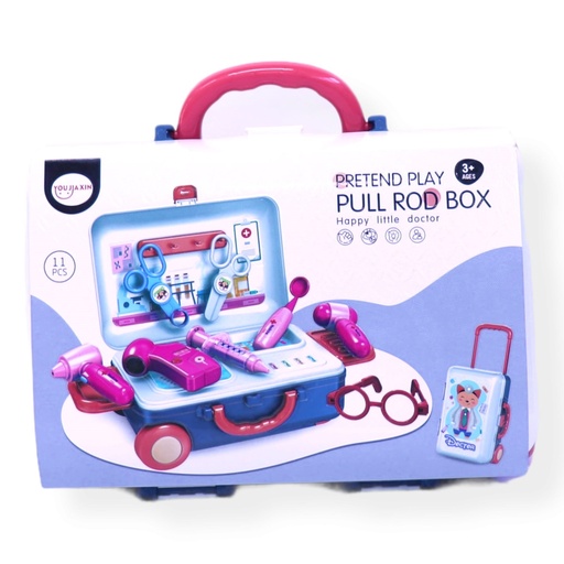 [44277] Pretend Play Pull Rod Box Happy Little Doctor