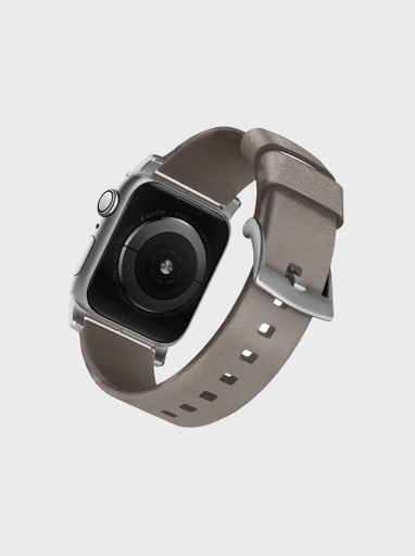 [51039] Uniq Mondain Apple Watch 4 Geniune Leather Wrap 40mm - Sand
