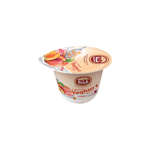 [60142] Baladna Fruit Yoghurt Apricot Peach - 170g
