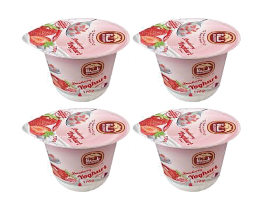 [60147] Baladna Fruit Yoghurt Strawberry 170g x 4