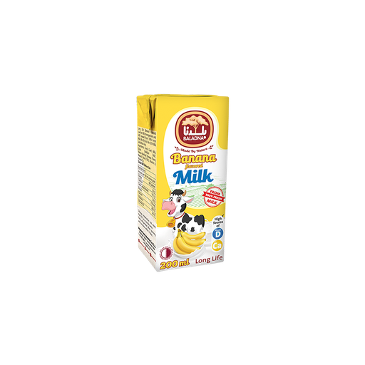 [60225] Baladna UHT Milk Full Fat 200 ml Banana