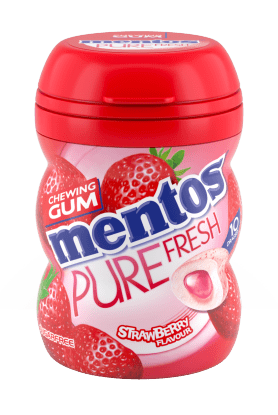 [60654] Mentos Gum 50 Pcs Pure Fresh Strawberry