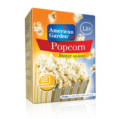 [60742] MICROWAVE POPCORN FAT FREE -AMERICAN GARDEN 273GM