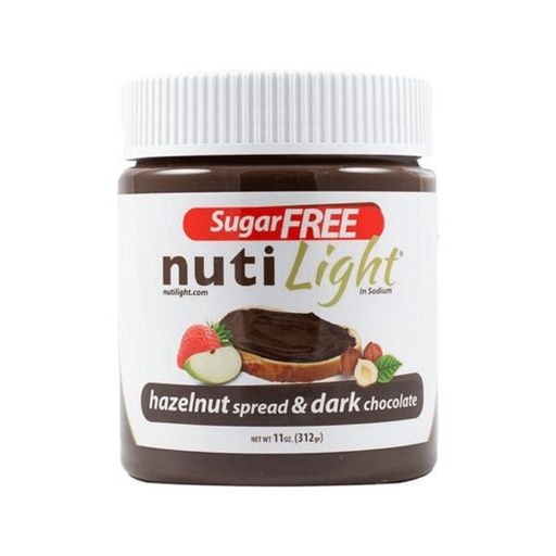 [62447] NUTI LIGHT PROTEIN +HAZELNUT SPREAD &amp; DARK  CHOCOLATE 312G