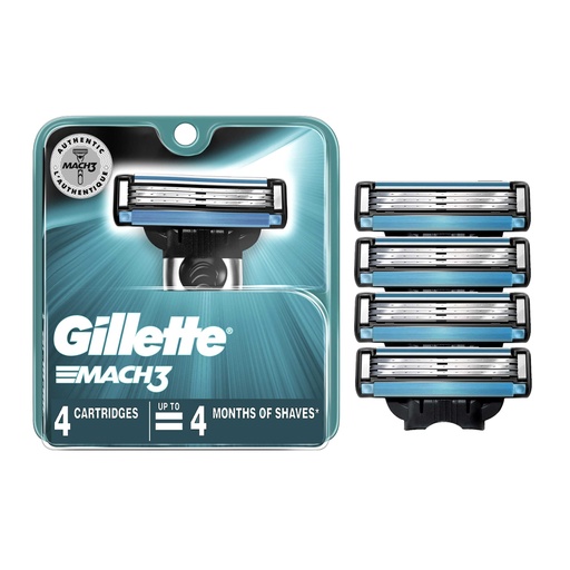 [62602] Gillete Mach3 4 Cartridges- 40X(10X4'S)-Gg215-0