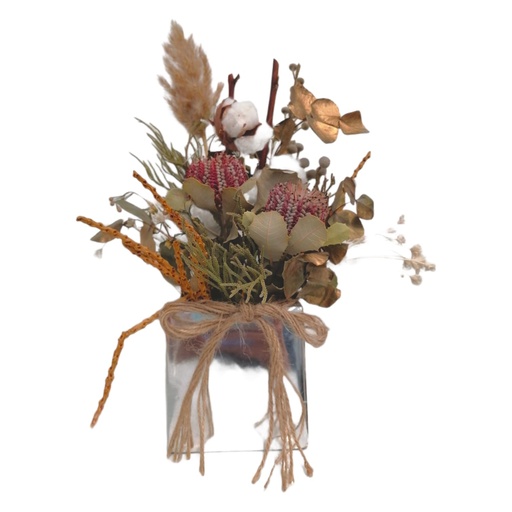 [62737] Dried in silver vase