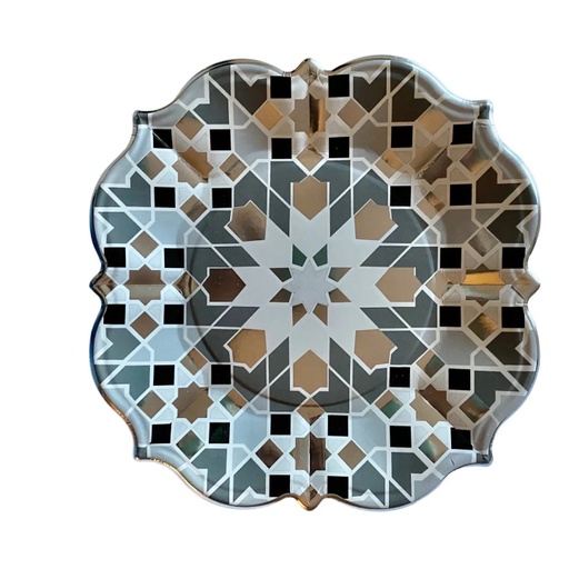 [62966] GEOMETRIC RAMADAN LUNCH PLATES  (PACK OF 8)