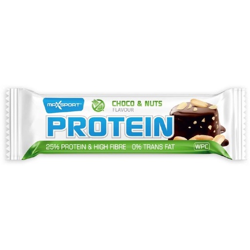 [63141] MAXSPORT PROTEIN BAR CHOCO &amp; NUTS 60gm