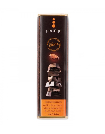 [63184] PERLEGE BAR MILK CACAO GANACHE STEVIA 42gm