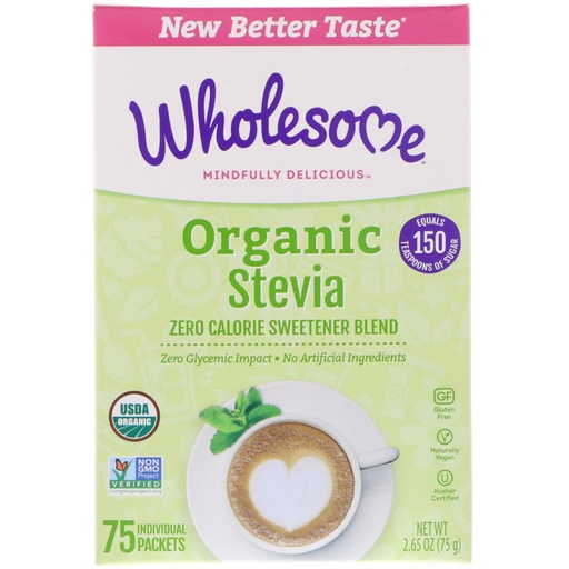 [63208] WHOLESOME ORGANIC STEVIA ZERO CALORIE SWEETENER BLEND 75gm