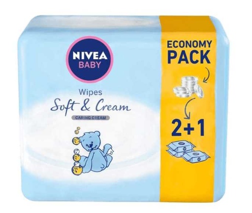 [63509] Nivea Baby Wps Soft&amp;Cream.Bonus 63Pcs 2+1 Free