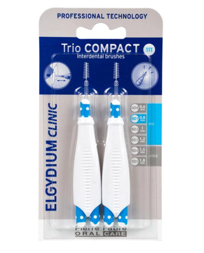 [64258] Elgydium Trio Compact Inter Dental Brushes 123