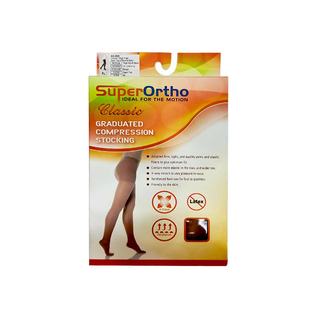 Super Ortho Comp Stockig Thigh High Open Toes 20-30 A6-004 Xl ...