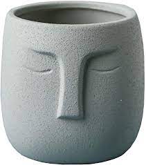 [64567] GRAY FACE POT
