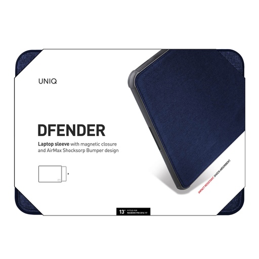 [64606] Uniq dFender Tough LaptopSleeve (Up to 13 Inche) - Marl Blue