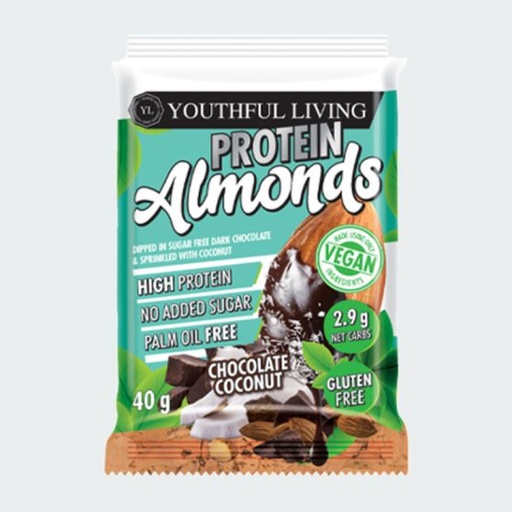 [64779] Youthful Living Protein Coated Almonds 40gm