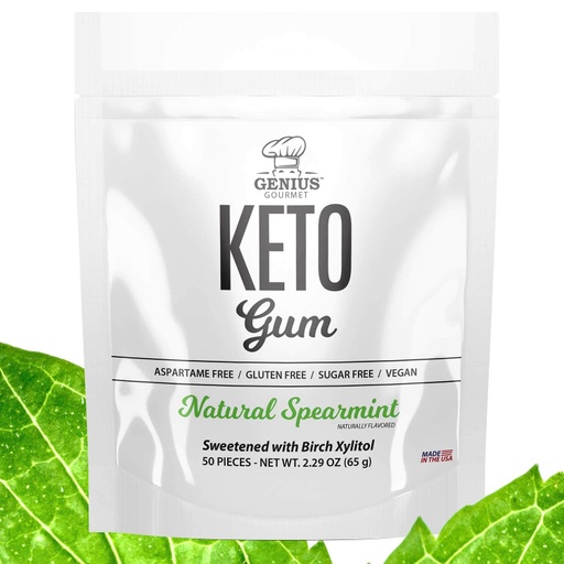 [64790] Genuis Gourmet Keto Gum Nat Peppermint 50s