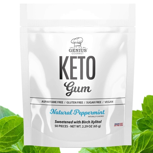 [64791] Genuis Gourmet Keto Gum Nat Spearmint 50s