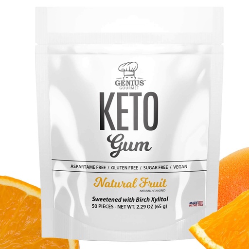 [64792] Genuis Gourmet Keto Gum Natural Fruits 50s